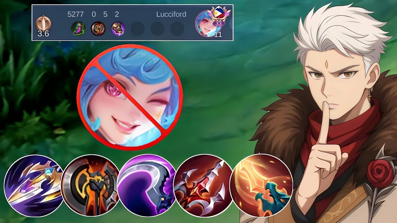 CICI CAN'T REACT UNTIL FEEDER USING THIS FULL DAMAGE BUILD! | YU ZHONG EMBLEM SET - MLBB