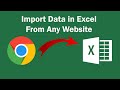 How to Import Data in Excel from Any Website | Extract Data from Web in Excel