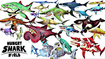 Hungry Shark World - ALL 29 SHARKS UNLOCKED 2019 - ROBO SHARK GAMEPLAY - Android Gameplay [FHD]