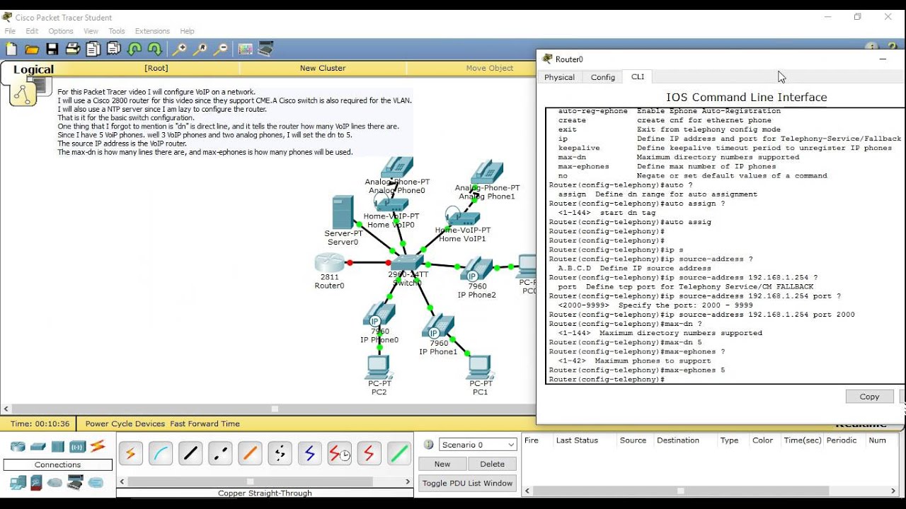 Packet Tracer VoIP over LAN YouTube