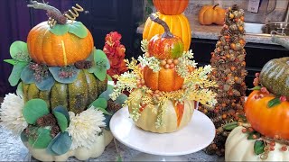 MICHAELS HACKS TOPIARY PUMPKINS DIY🎃🎃🎃MUST SEE!!! REPURPOSED ON A BUDGET 👍❤️🥰//2022 Easy Diy Pumpkin Stack Topiary