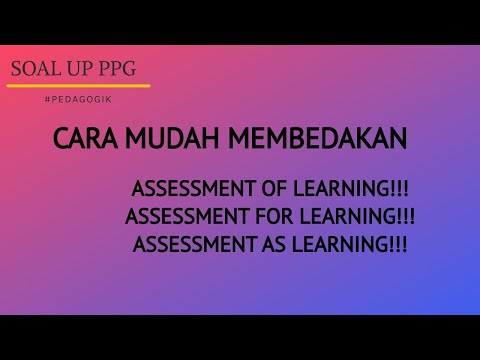 ASSESSMENT OF LEARNING, ASSESSMENT FOR LEARNING, ASSESSMENT AS LEARNING. CARA MUDAH MEMBEDAKANNYA!!!