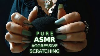 Unpredictable ASMR | Deep & Aggressive Mic Scratching Slow & Fast Intense Long Nail Scratch Triggers