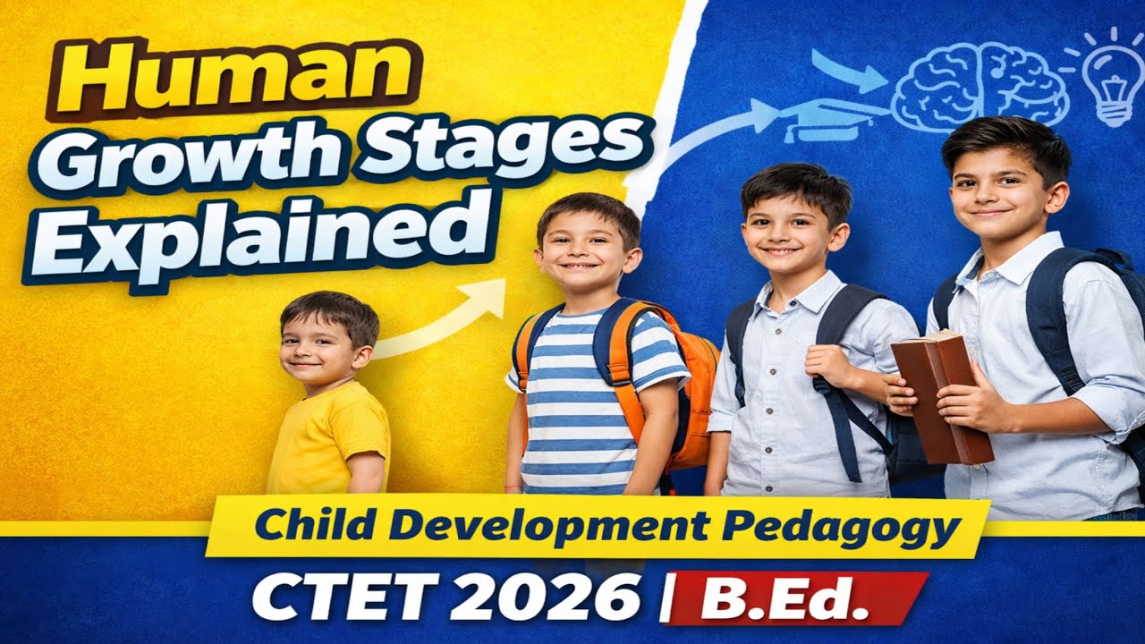 Human Growth Stages Explained | Piaget & Erikson | CTET 2026 | B.Ed