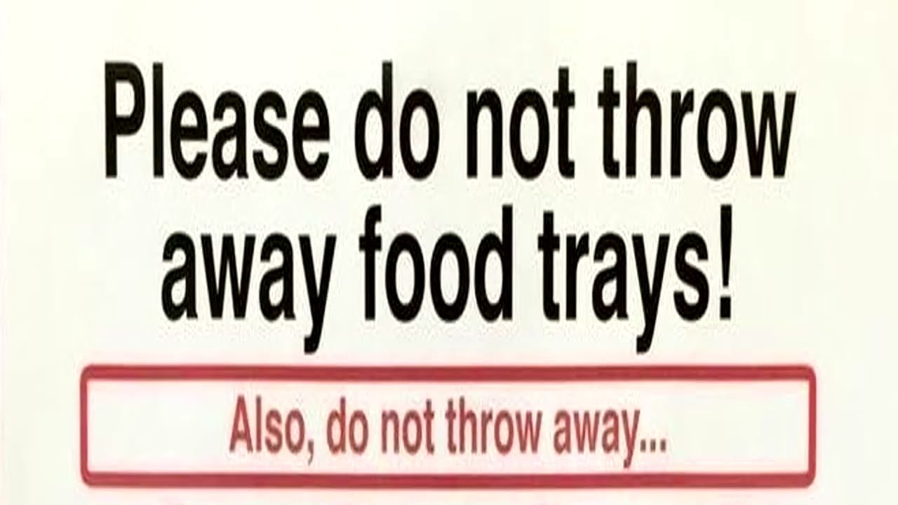 Please Do Not Throw Away Food Trays YouTube Please Do Not Throw Away Food Trays YouTube