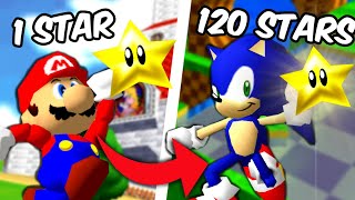 MARIO 64 PERO cada ESTRELLA me hace MÁS RAPIDO 🔴