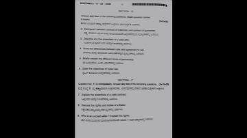 #B.com 4th Semester #Business Regulatory Framework Question Paper August/September:-2023