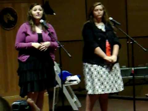 Rachel Collins and Melissa Caldwell singing "The C...