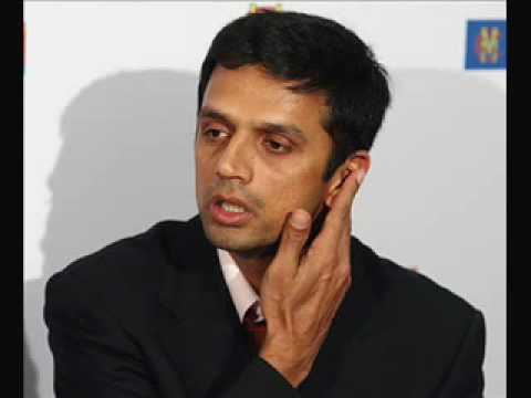 Dravid's Hindi, Kannada, Marathi.... all of them are so typical. English words are hammered in non-stop!!! Feel very amused!! The guy is really really uncomfortable speaking in any other language other than the QUEEN's!!! :)