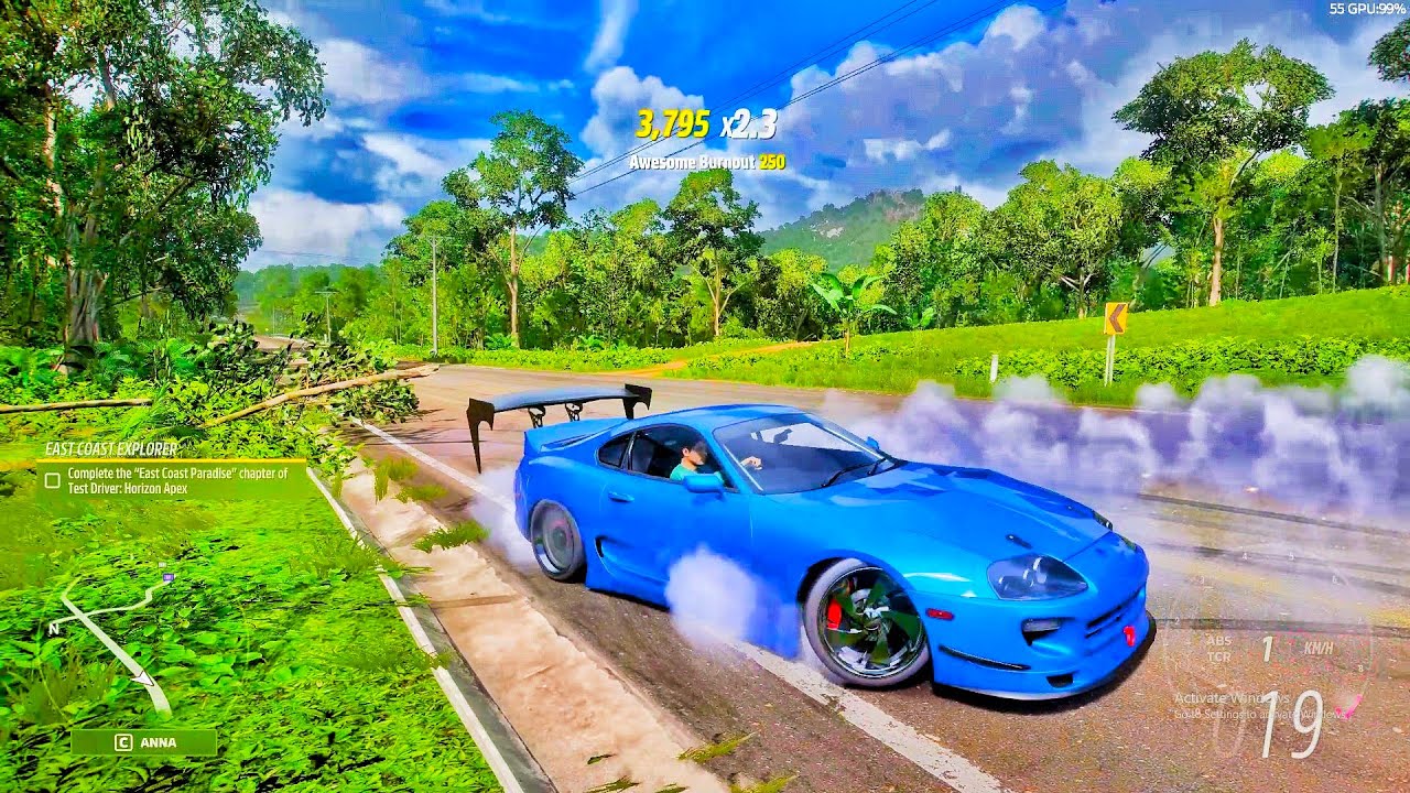 SUPRAAAAA Burnout in Forza horizon 5 || Full upgraded Supraaaa Car