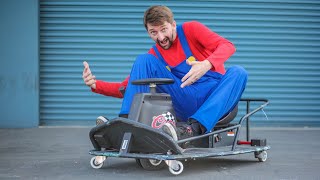 Guy Plays Real-Life Mario Kart With a Lawn Mower and a Skydio