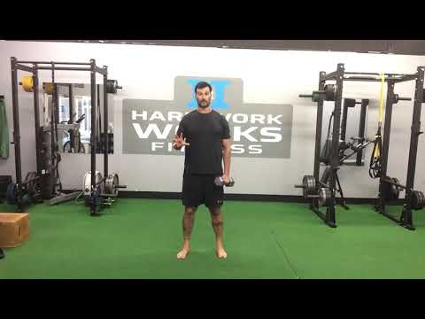Dumbbell split snatch