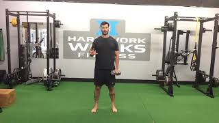 Dumbbell split snatch