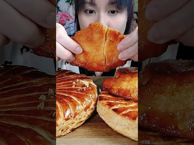 Homemade Galette des Rois & Flat Croissant #asmr #mukbang #eating