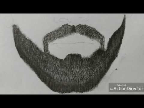 How to draw a realistic beard//beard drawing - YouTube