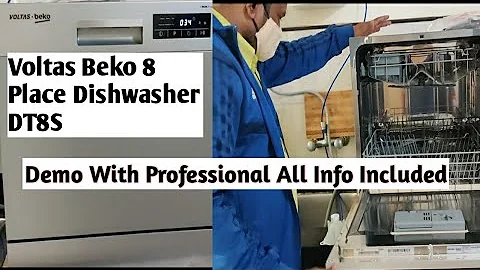 Live #Demo With #Professional #Voltas Beko 8 Place Table Top Dishwasher DT8S Part 1 All Detail Info