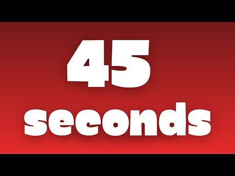 45 Seconds Countdown Timer | Red Gradient