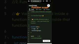 👍 Function scope syntax in javascript