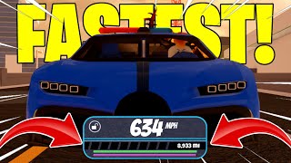 THESE ARE NOW THE FASTEST VEHICLES! (Roblox jailbreak)
