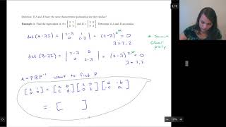 5.3 - Similarity and Diagonalization