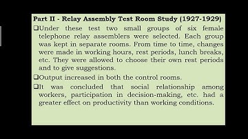 HAWTHORNE EXPERIMENT HUMAN RELATIONS THEORY