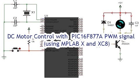 DC Motor Control with PIC16F877A PWM Signals