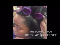 How to roller set (bricklay) and wrap relaxed hair