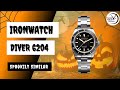 🎃 Ironwatch Vintage Sub Diver 6204 🎃 Comparison Review #HWR