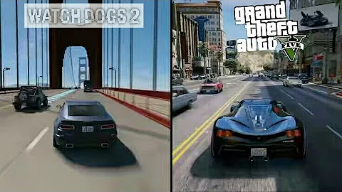GTA 5 vs Watch Dogs 2 Best Open World Games |Side By Side| Comparison Pc (2017)