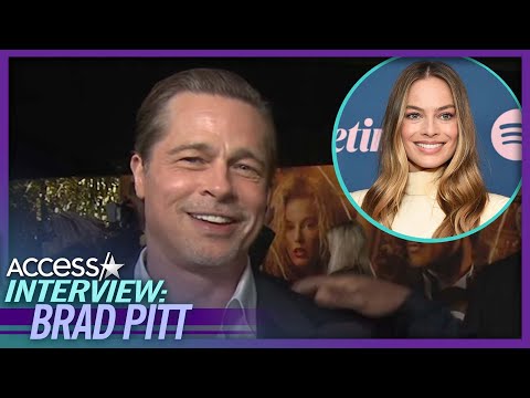 Brad Pitt Dishes On Impromptu Kiss w/ Margot Robbie In ‘Babylon’