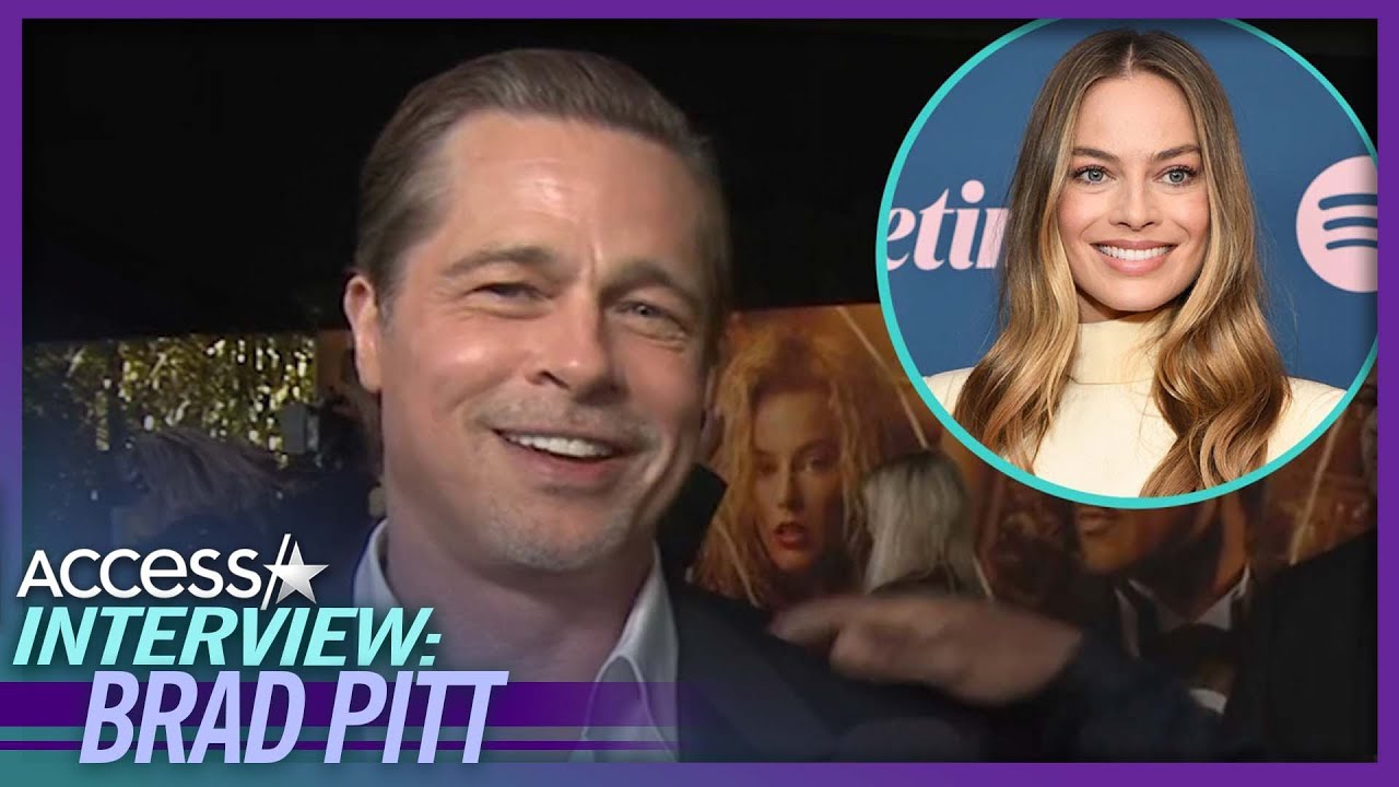 Brad Pitt Dishes On Impromptu Kiss w/ Margot Robbie In ‘Babylon’