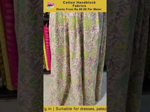Designer Dress by Cotton Block Print Fabric | Hand Block Fabric |