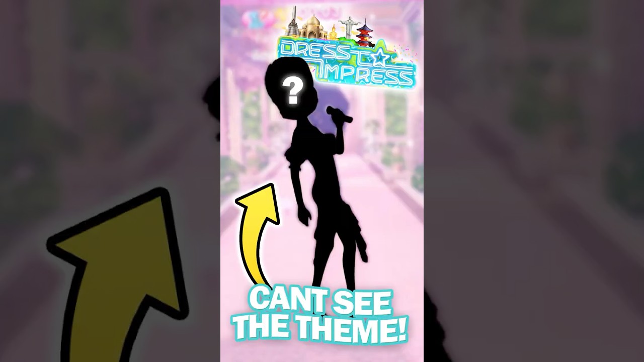 DRESS TO IMPRESS BUT I CAN'T SEE THE THEME?! #roblox #dresstoimpress