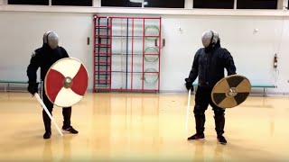 Sword and Shield sparring Nick vs Mike