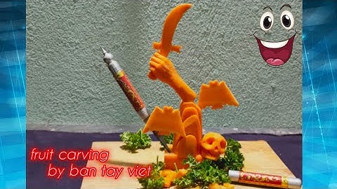 Cách tỉa hoa quả// tỉa bàn tay người// fruit carving by ban tay viet
