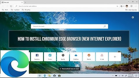 How To Install Chromium Edge In Windows 10 | New Edge Browser