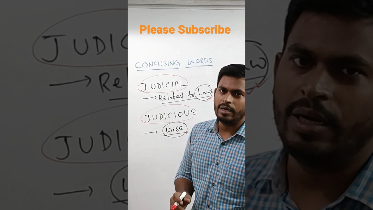 JUDICIAL vs JUDICIOUS confusingwords vocabulary ssccgl sscchsl 
