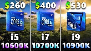 Core i5 10600K vs i7 10700K vs i9 10900K | Intel 10th Gen CPUs PC Gameplay Battle