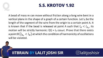 S. S. Krotov 1.92 | JEE Advanced | by Lalit Joshi Sir