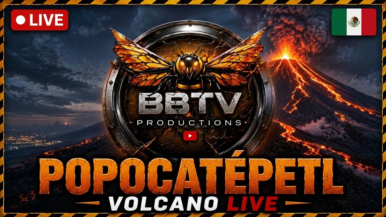 Popocatépetl Volcano LIVE | 24/7 HD Volcano Cam — Puebla, Puebla live camera thumbnail