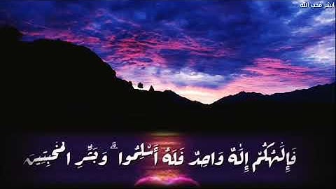 وبشر المخبتين •° تلاوة عذبة بصوت الشيخ ياسر الدوسري