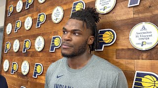 Jarace Walker after the first practice | Pacers Training Camp 2023