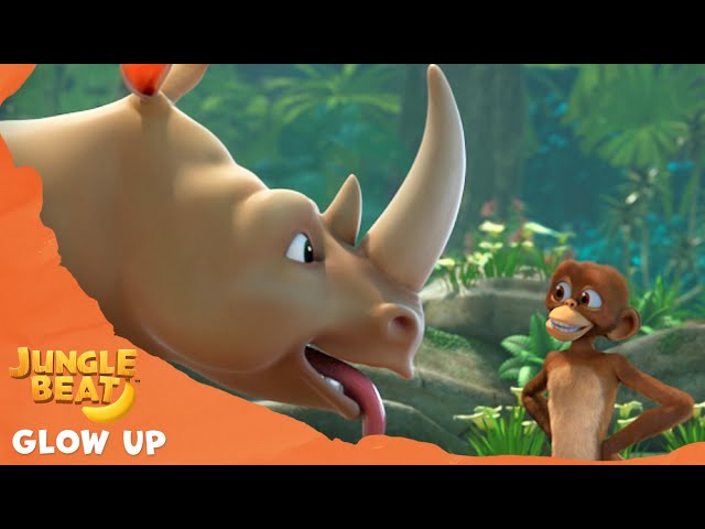 Rhino's Glow Up - Jungle Beat: Munki and Trunk | Kids Animation 2021 class=