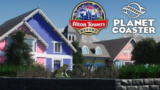 Frog Fountains - Towers Street - Alton Towers Resort - Planet Coaster