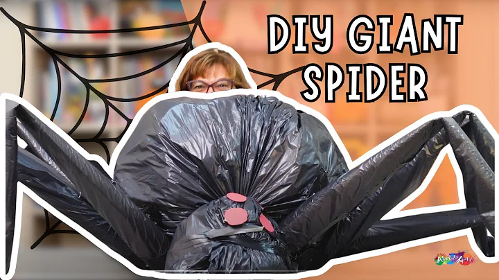 DIY Giant Spider 🕷️ - EASY Tutorial & Only 6 Materials! - Giant Spider Halloween Decoration