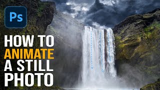 Animate a still photo in Photoshop I Making waterfall in Photoshop I Photoshop Tutorial screenshot 3
