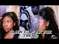 HOW TO: CLAW CLIP HALF UP -HALF down Clip ins (viral hairstyle)
