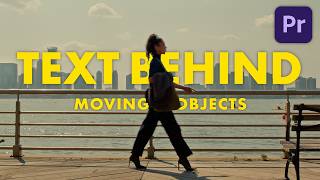 How to add text behind objects Premiere Pro - EASY Masking effect 2024