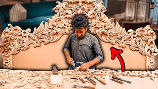 Famous How Wooden Bed Headboard Is Made | Amazing Hand Carving Process Profile