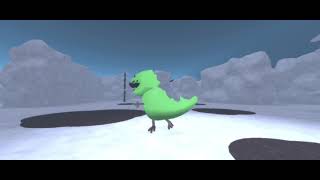 Hungry pig dinosaur chase